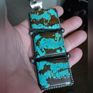 Sold!!!!! Chimney Butte Humongous sterling turquoise pendant